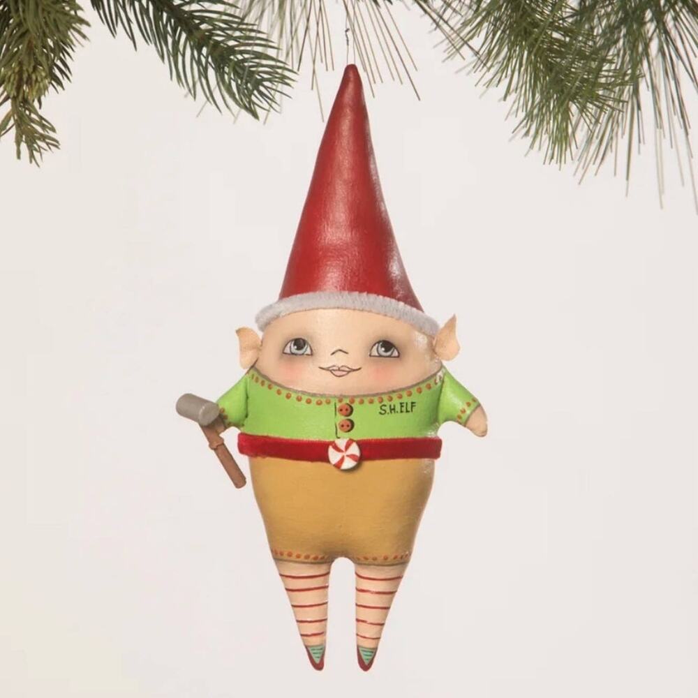 Bethany Lowe Robin Seeber Santa's Helper Elf Christmas Ornament